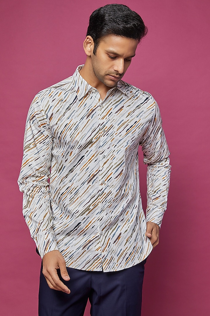 Ivory Cotton Shirt by Countrymade