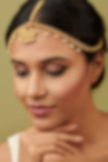 Gold Plated Temple Mathapatti by Curio Cottage at Pernia's Pop Up Shop