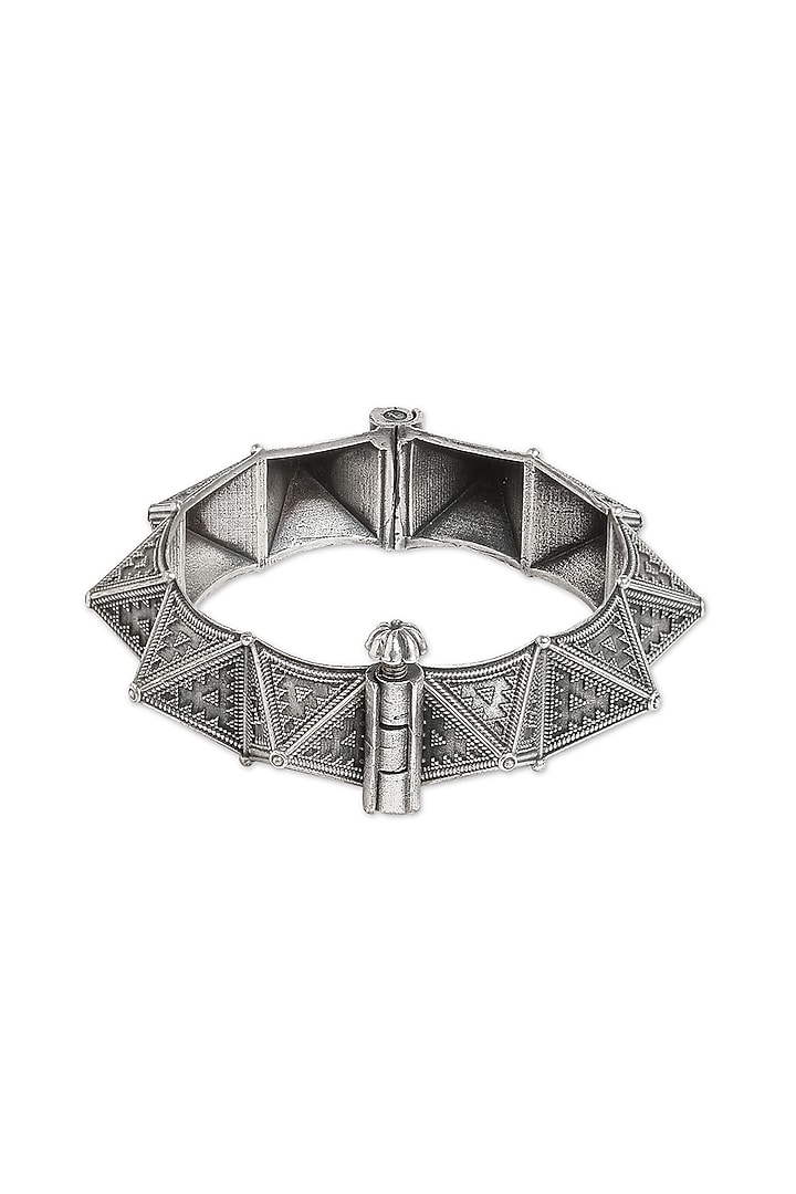 Oxidised Finish Tribal Kadas (Set Of 2) by Curio Cottage at Pernia's Pop Up Shop