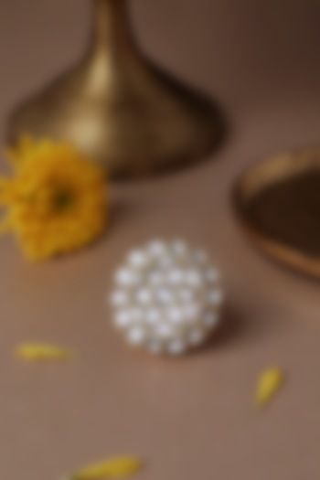 Gold Plated Kundan Polki Ring by Curio Cottage at Pernia's Pop Up Shop