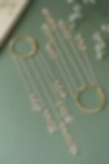 Gold Plated Kundan Polki Kaleera Bangles (Set Of 2) by Curio Cottage at Pernia's Pop Up Shop