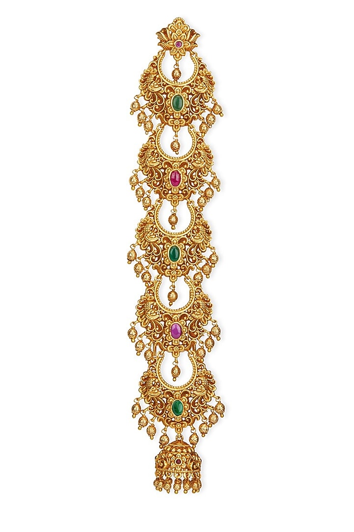Gold Plated Lotus Motifs Jadai by Curio Cottage at Pernia's Pop Up Shop