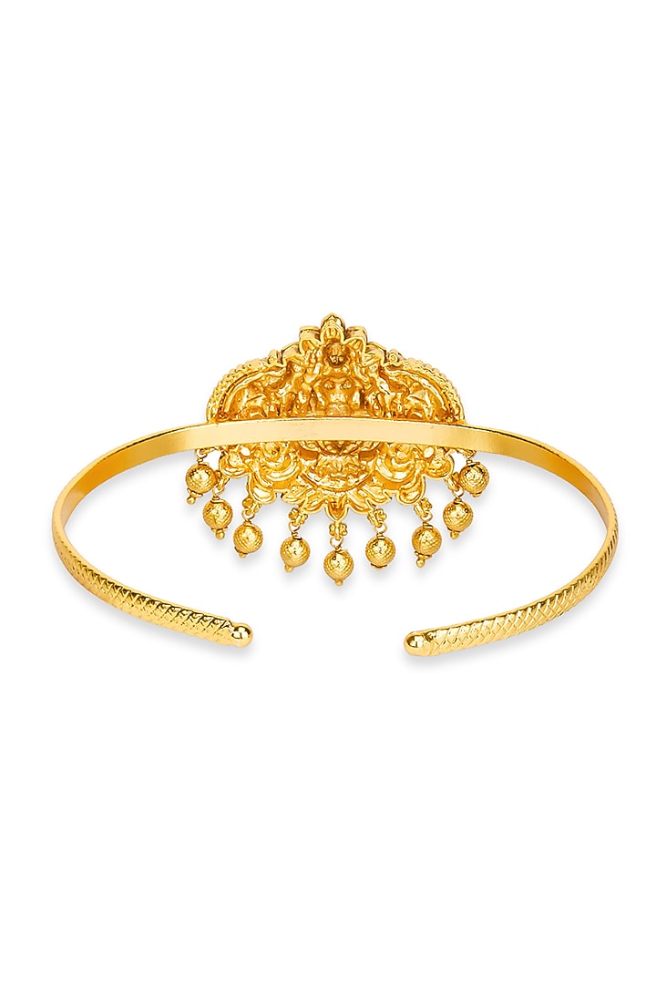 Gold Plated Laxmi Motif Armcuff by Curio Cottage at Pernia's Pop Up Shop