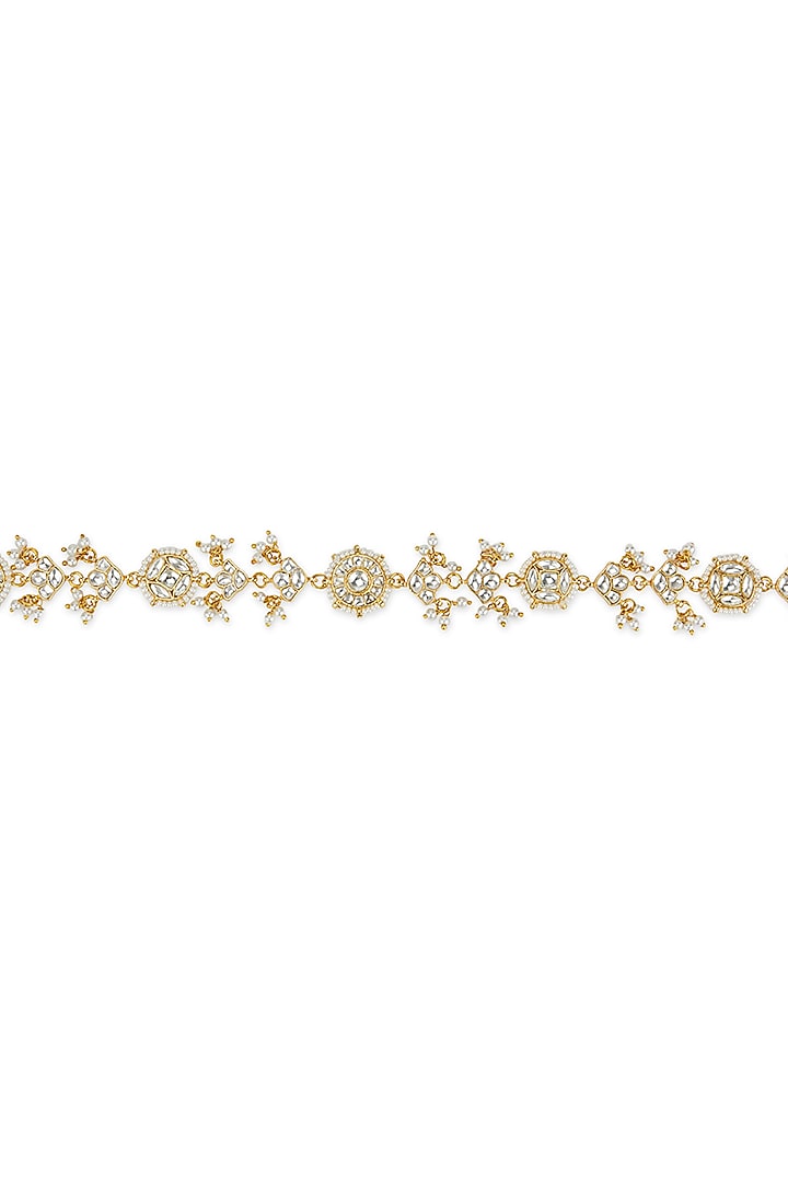 Gold Plated Kundan Polki Seeshphool by Curio Cottage at Pernia's Pop Up Shop
