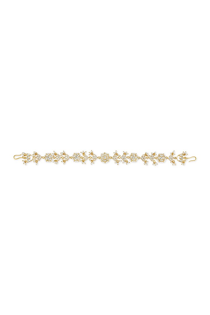 Gold Plated Kundan Polki Seeshphool by Curio Cottage at Pernia's Pop Up Shop