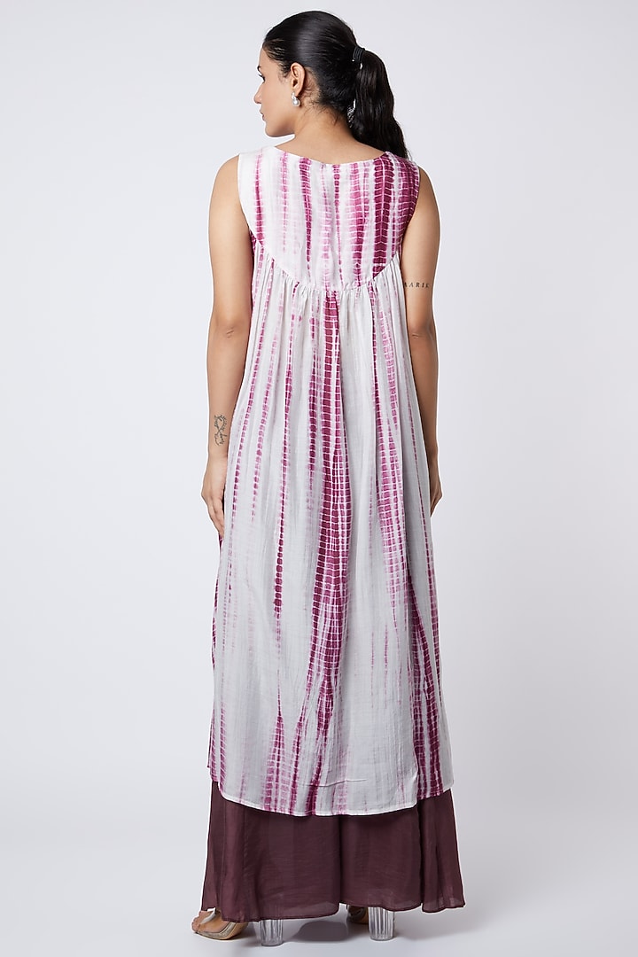 Violet Tie-Dye Kurta Set by Cupid Cotton at Pernia's Pop Up Shop