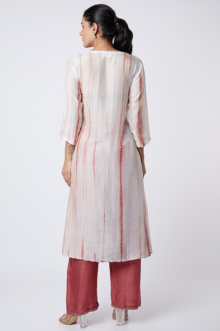 Garnet Tie-Dye Kurta Set by Cupid Cotton at Pernia's Pop Up Shop