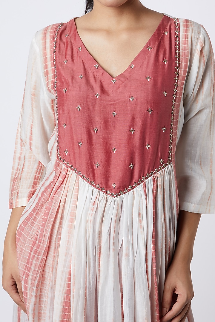 Garnet Tie-Dye Kurta Set by Cupid Cotton at Pernia's Pop Up Shop