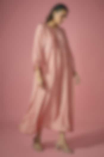 Rust Pink Silk Sequin & Cutwork Summer Dress by Cupid Cotton at Pernia's Pop Up Shop
