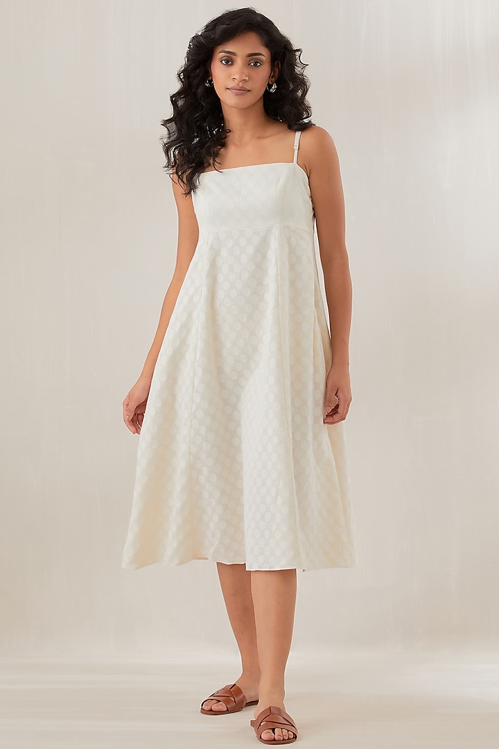 Ivory Jute Blend Slip Dress by Cupid Cotton at Pernia's Pop Up Shop