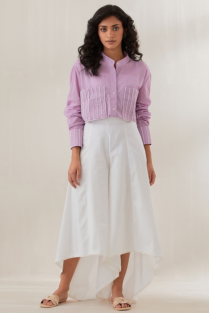 Lavender Mul Cotton Oversized Shirt by Cupid Cotton at Pernia's Pop Up Shop