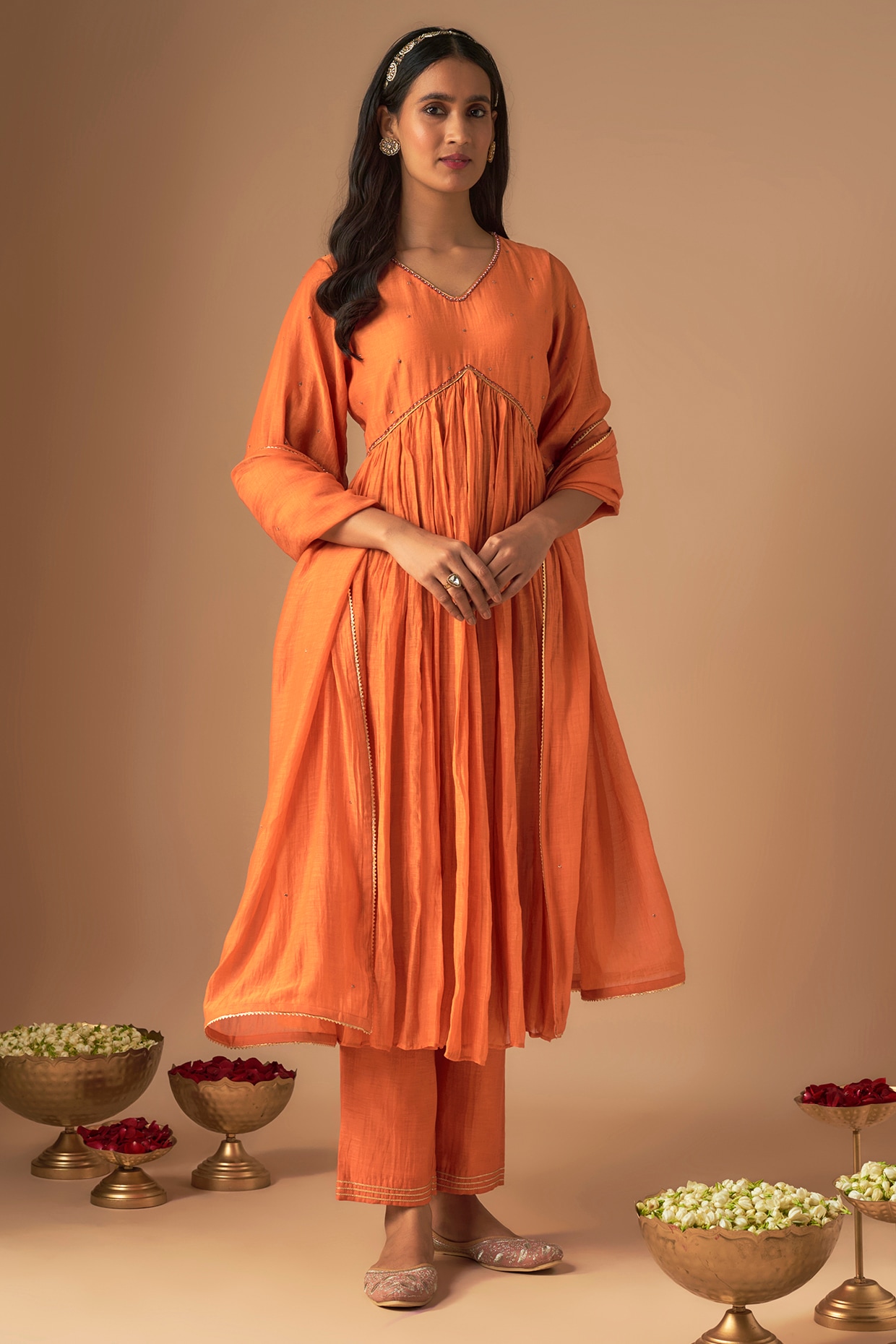 Buy Orange Colour Punjabi Suit for Women Online from India s Luxury Designers 2024