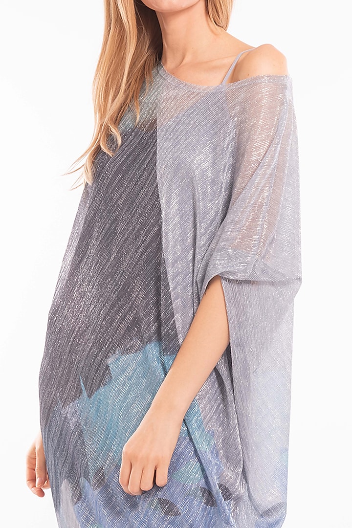 Powder Blue Glittery Summer Dress by Curador at Pernia's Pop Up Shop