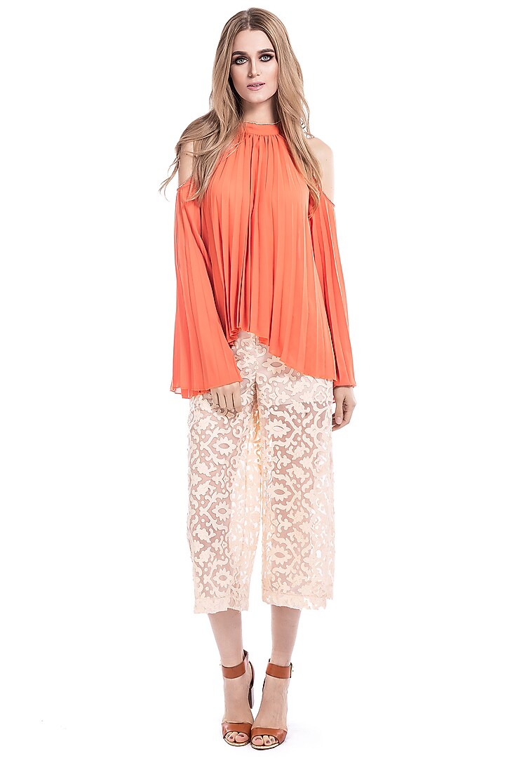 Orange Cold Shoulder Top by Curador at Pernia's Pop Up Shop
