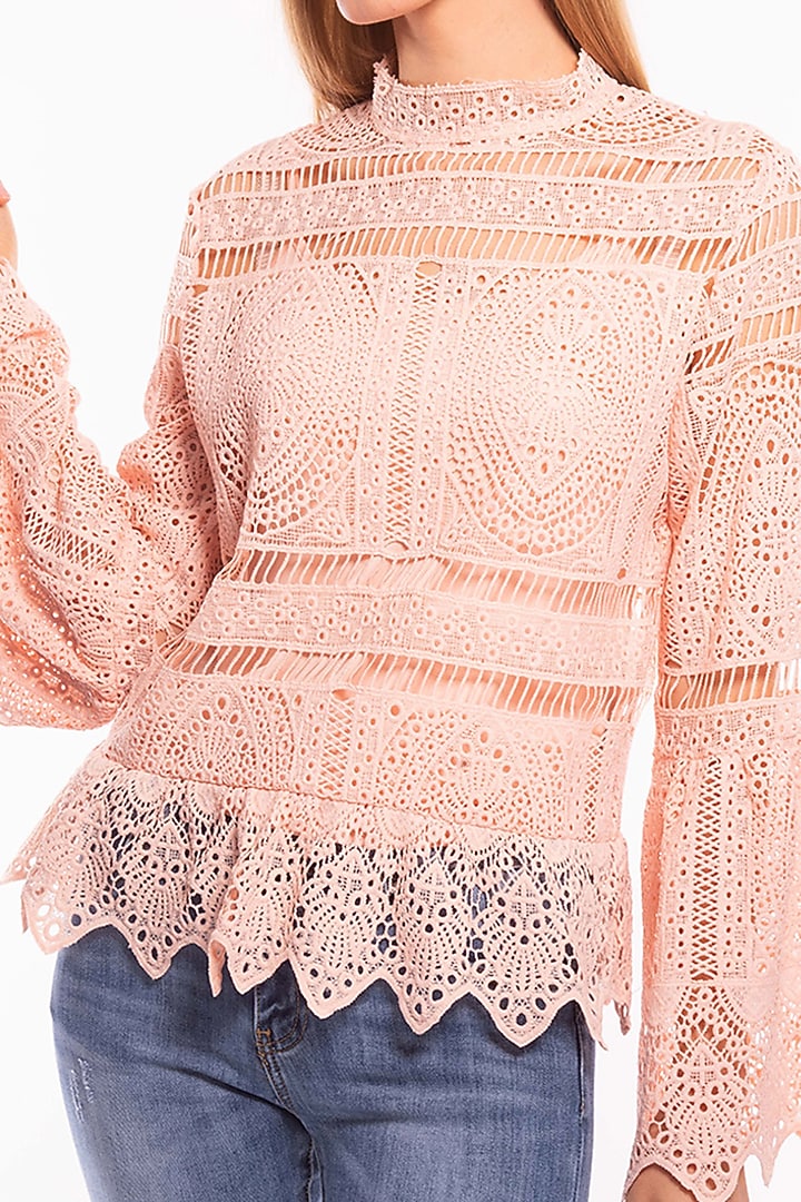 Beige Top With Bell Sleeves & Inner by Curador at Pernia's Pop Up Shop