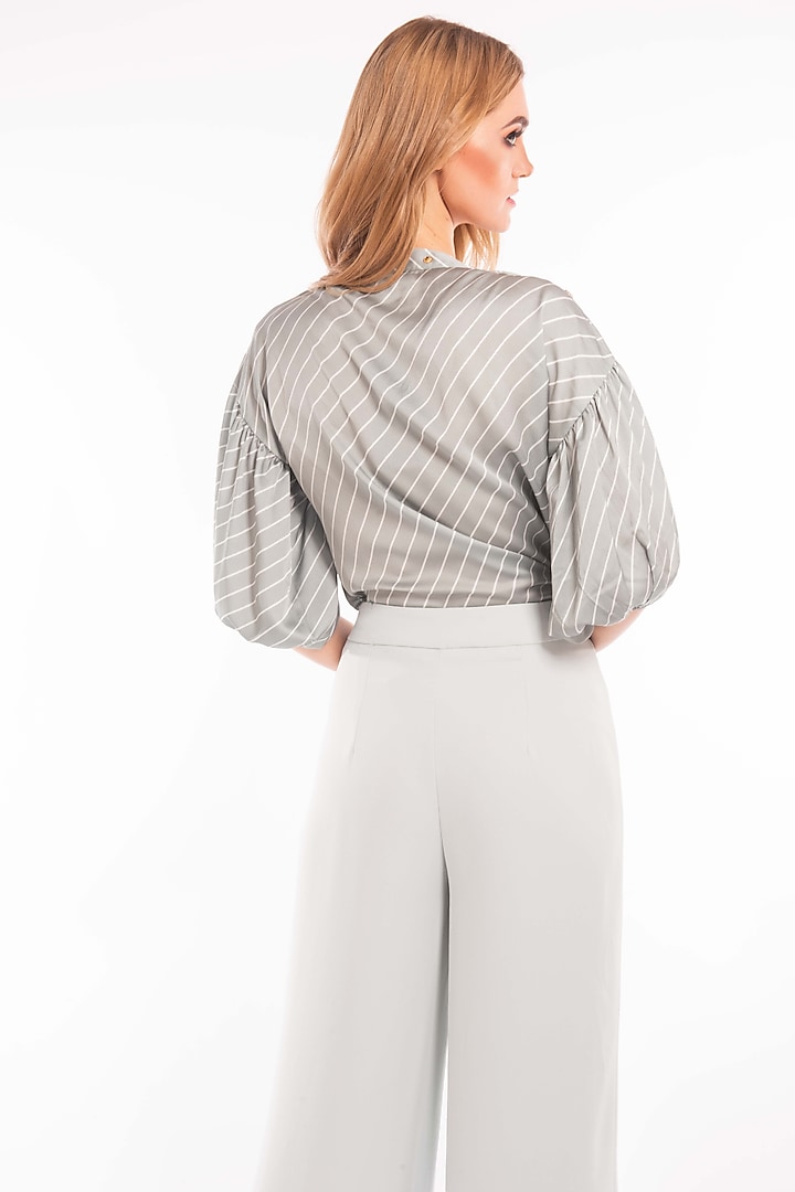 Blue Top With Stripes by Curador at Pernia's Pop Up Shop