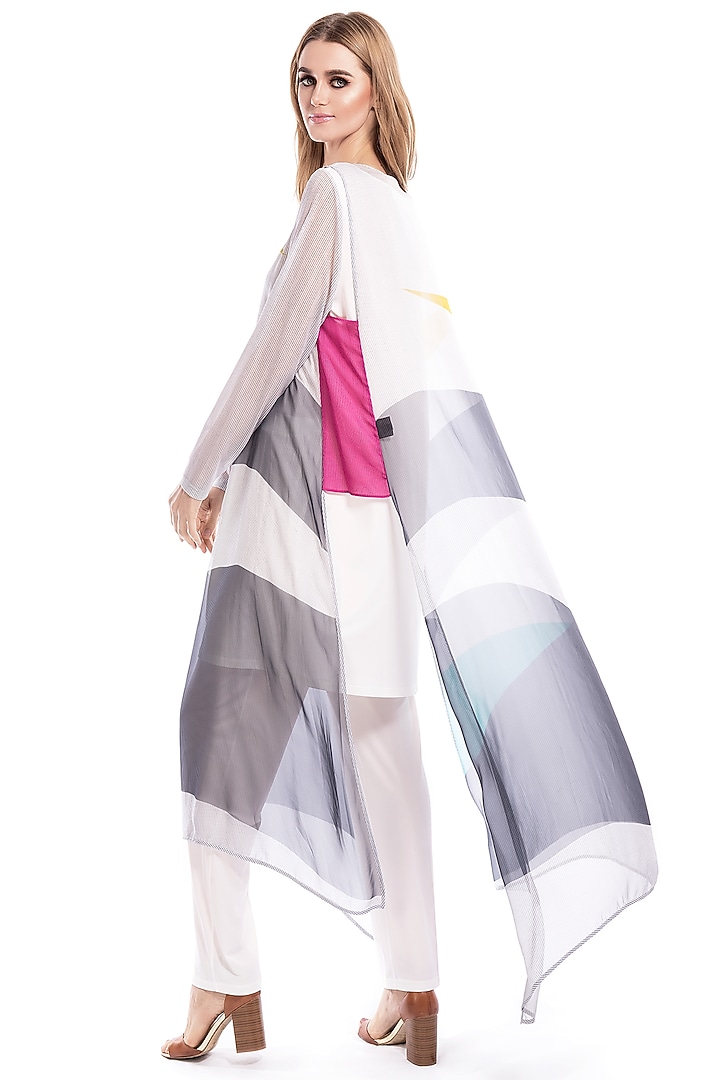 Multi Colored Printed Tunic With Pants & Top by Curador at Pernia's Pop Up Shop