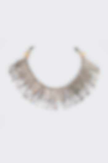 Gold & Silver Stick Collar Choker Necklace by CVH Jewellery