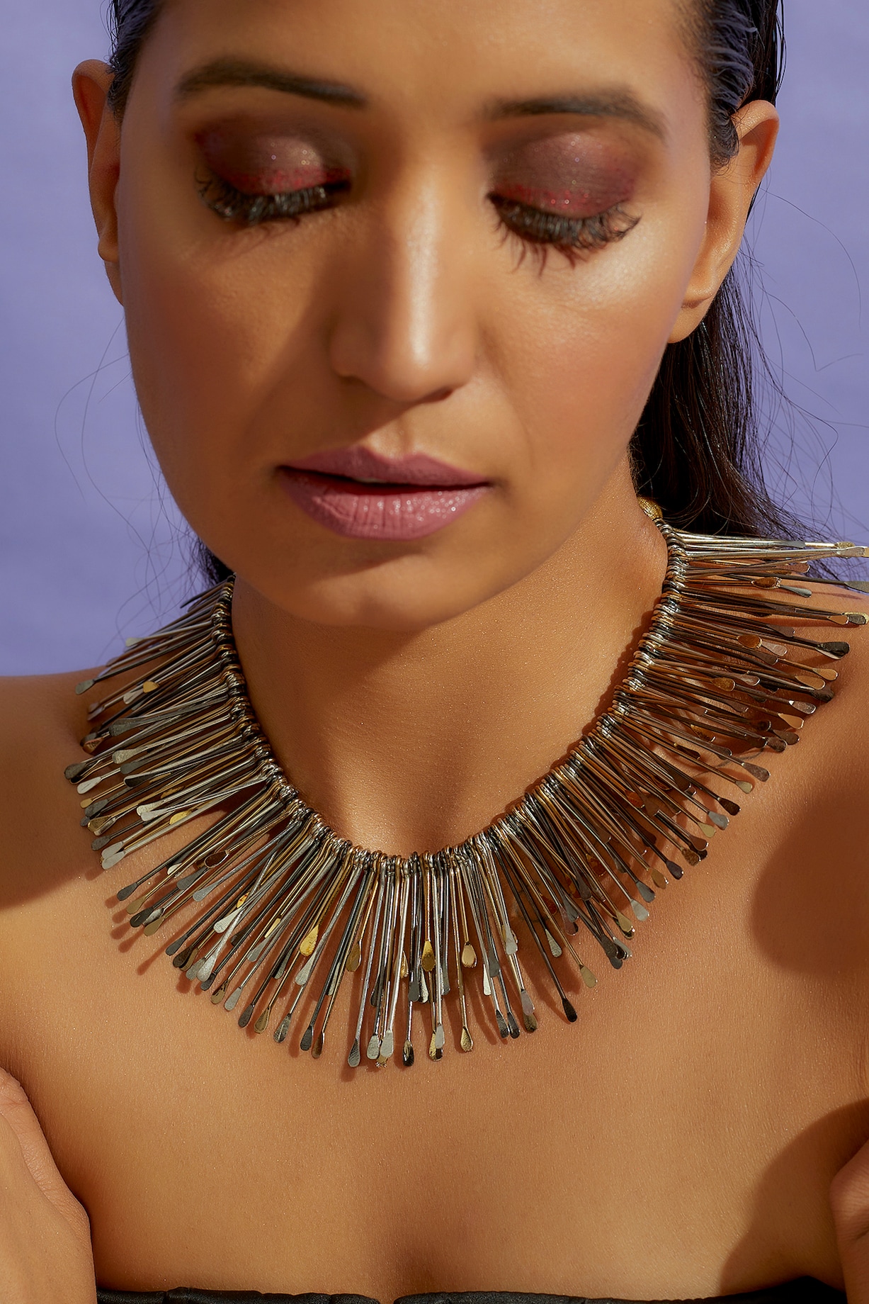 Gold Silver Stick Collar Choker Necklace by CVH Jewellery at Pernia's Pop  Up Shop