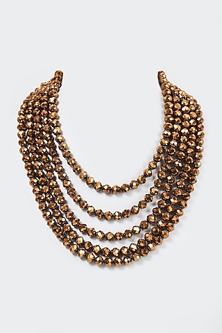 Bronze Swarovski Crystal Necklace by CVH Jewellery