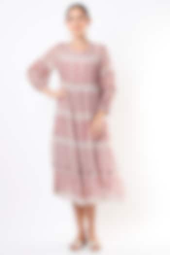 Rose Pink Chanderi Vacation Dress by Vineet Rahul at Pernia's Pop Up Shop