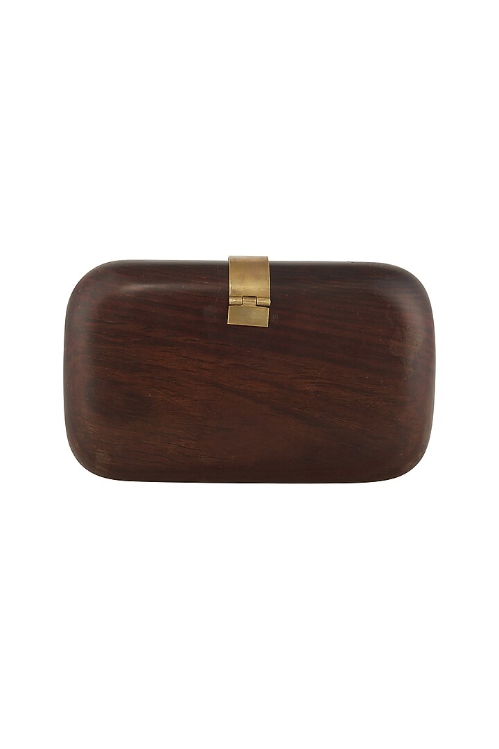 Brown Bumble Bee Embroidered & Painted Clutch by Crazy Palette at Pernia's Pop Up Shop