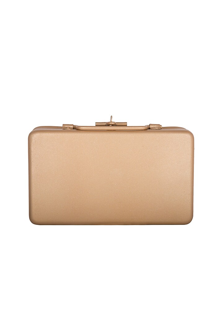 Black & Gold Hand Painted Trunk Sling Clutch by Crazy Palette at Pernia's Pop Up Shop