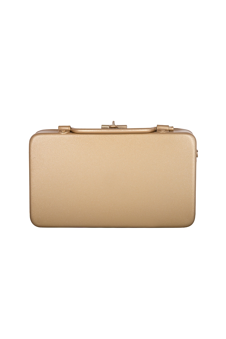 Dark Green & Gold Hand Painted Trunk Sling Clutch by Crazy Palette at Pernia's Pop Up Shop