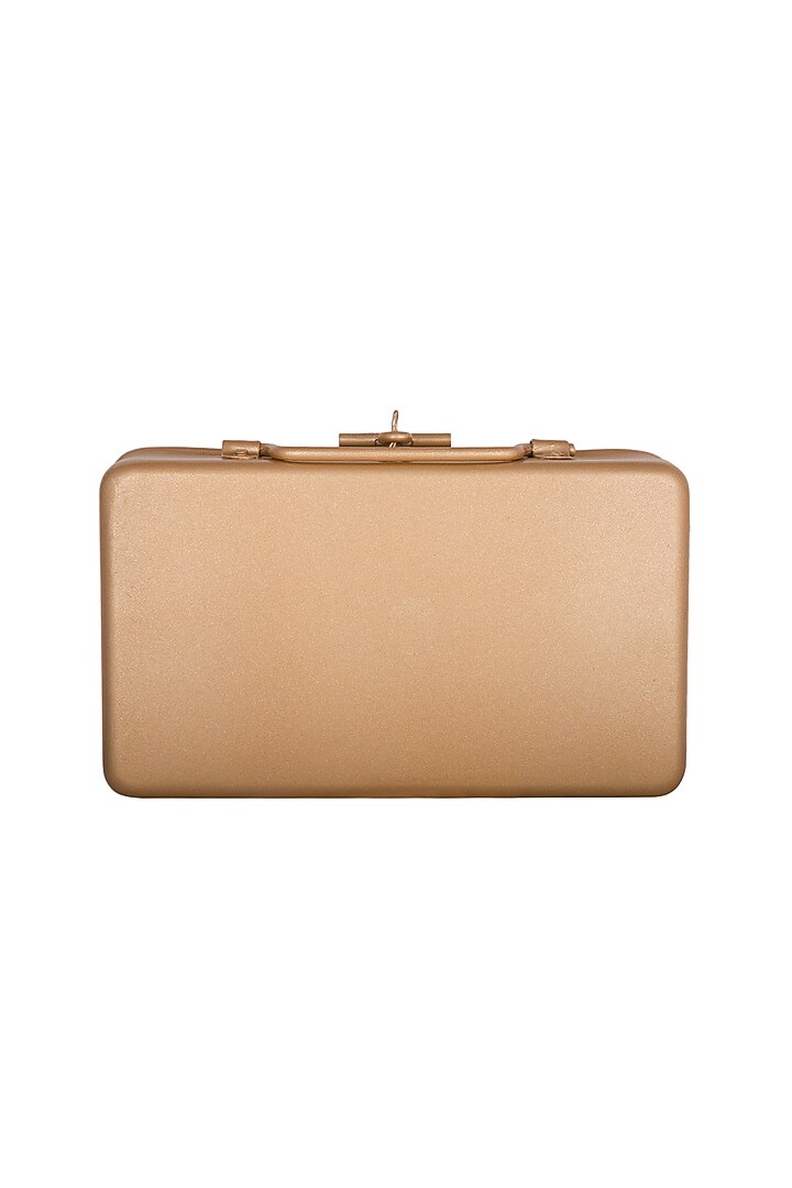Purple & Gold Hand Painted Trunk Sling Clutch by Crazy Palette at Pernia's Pop Up Shop
