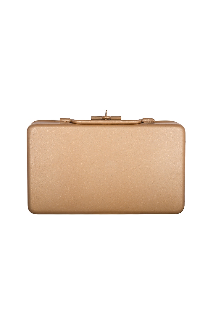 Pink & Gold Hand Painted Trunk Sling Clutch by Crazy Palette at Pernia's Pop Up Shop