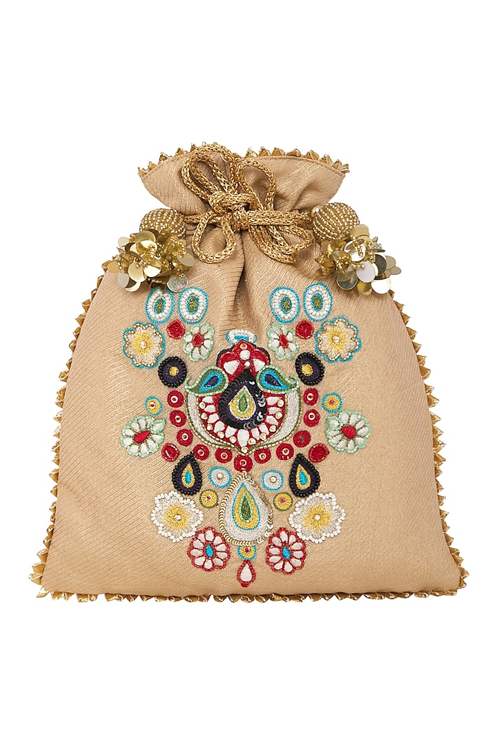 Gold Thread Embroidered Bag by Crazy Palette at Pernia's Pop Up Shop