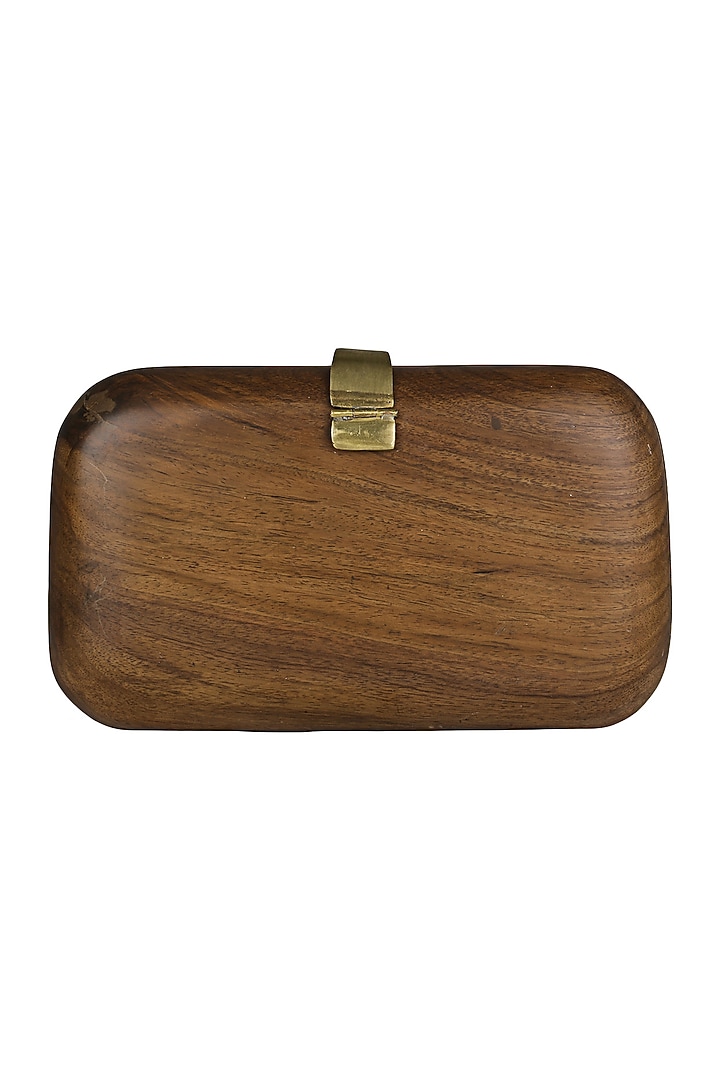Crazy Palette presents Brown Wooden lord Krishna Clutchavailable only at Pernia's Pop Up Shop.
