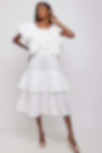 White A-Line Tiered Summer Dress by Daisy Days at Pernia's Pop Up Shop