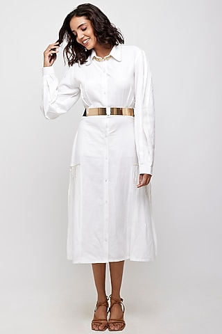 White Shirt Midi Dress by Daisy Days