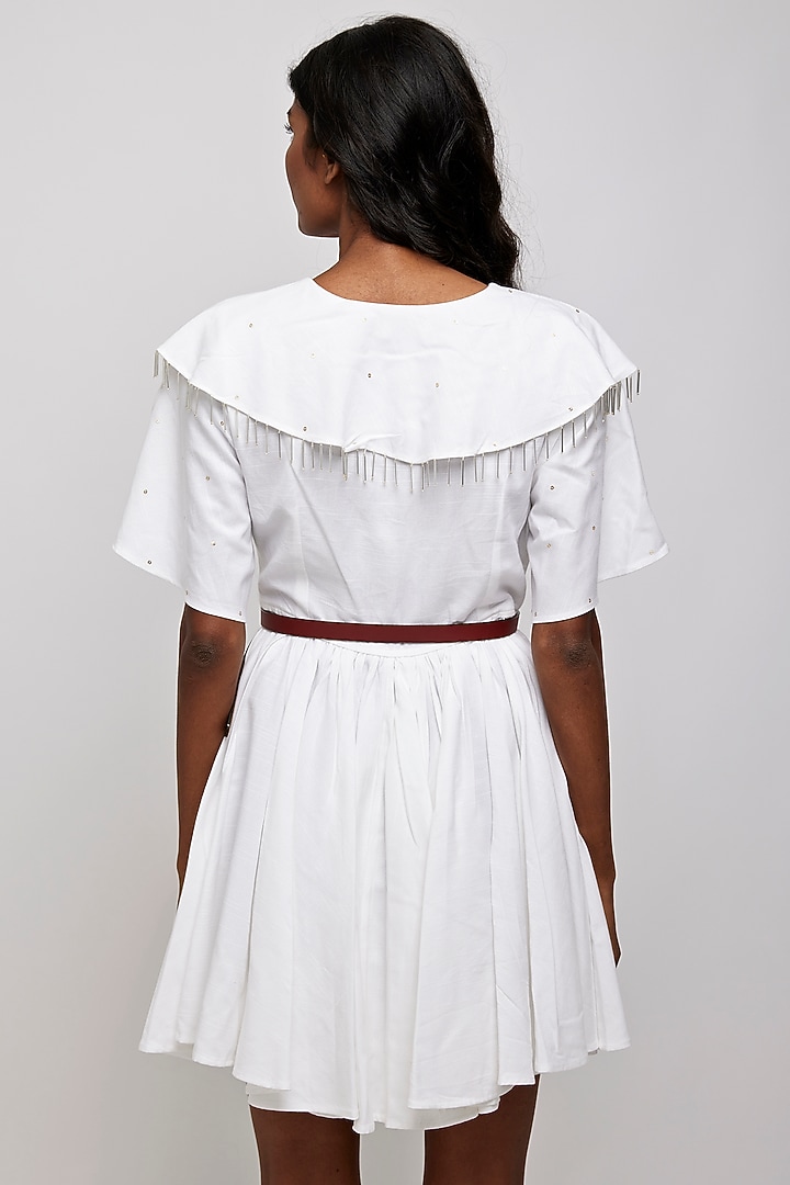 White Sequins Embellished Summer Dress by Daisy Days at Pernia's Pop Up Shop