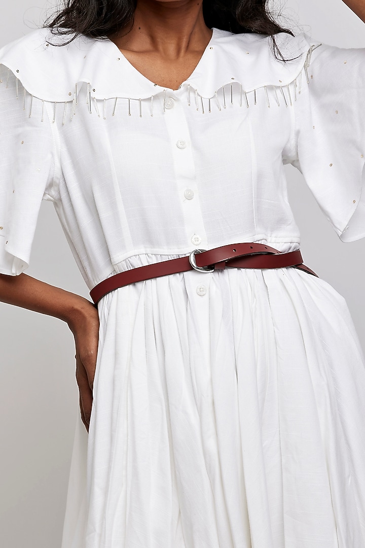 White Sequins Embellished Summer Dress by Daisy Days at Pernia's Pop Up Shop