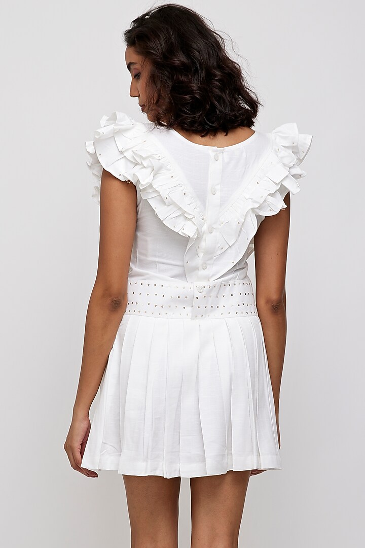 White Ruffled Summer Dress by Daisy Days at Pernia's Pop Up Shop