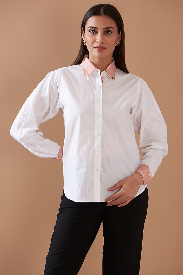White Pure Cotton Shirt by Daisy Days at Pernia's Pop Up Shop