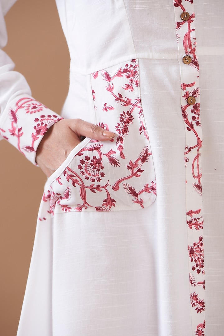 White Cotton Viscose Mini Summer Dress  by Daisy Days at Pernia's Pop Up Shop