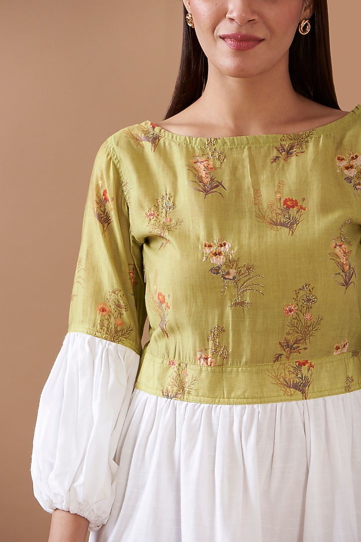 White Cotton Viscose Mini Tiered Summer Dress by Daisy Days at Pernia's Pop Up Shop