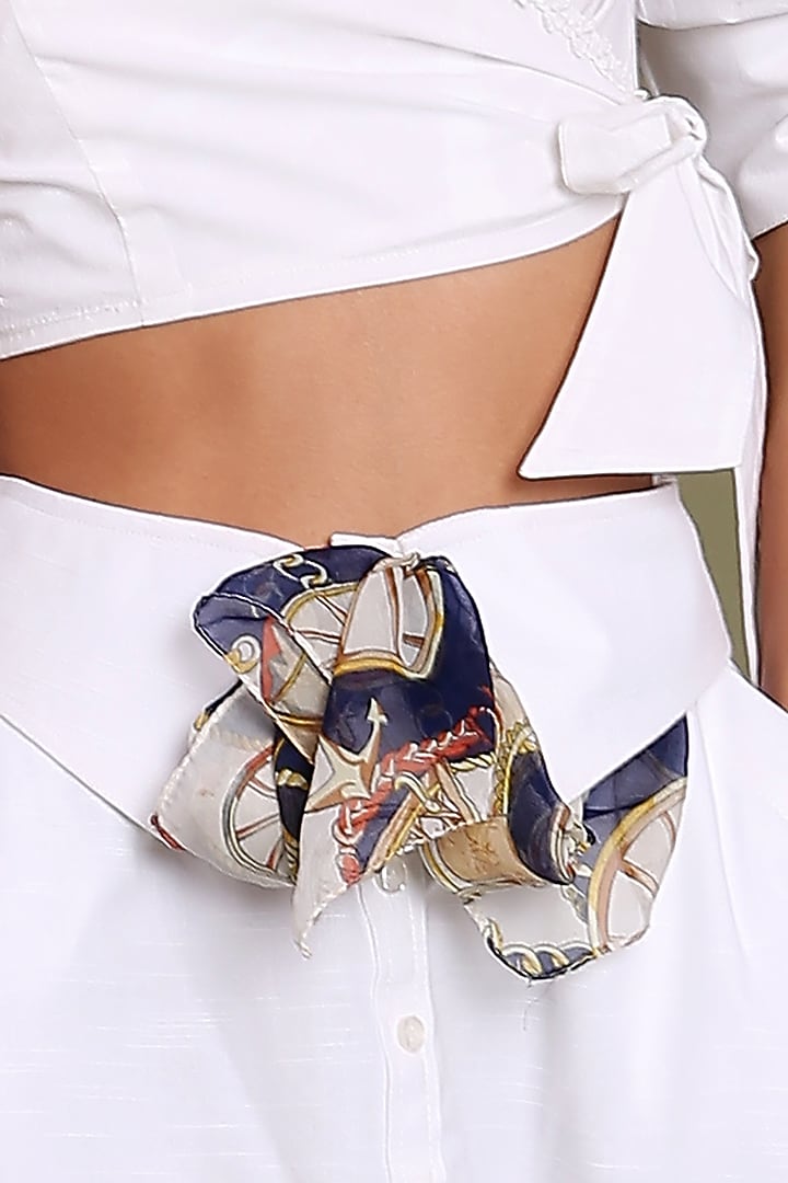 White Skirt Set With Overlapped Belt by Daisy Days at Pernia's Pop Up Shop