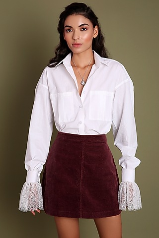 White Shirt With Lace by Daisy Days