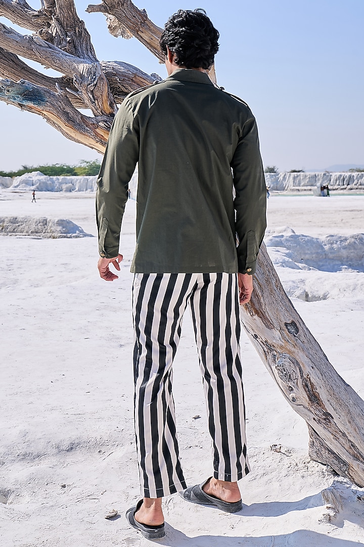 Military Green Cotton Poplin Summer Shirt by Dash and Dot Men at Pernia's Pop Up Shop