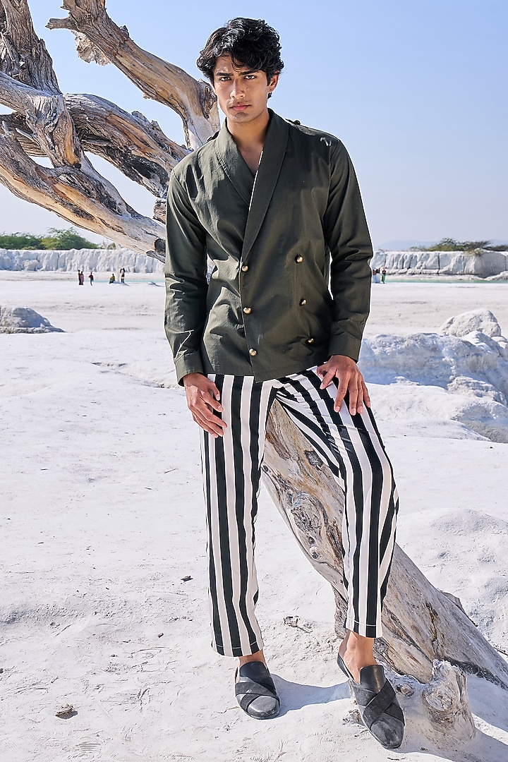 Military Green Cotton Poplin Summer Shirt by Dash and Dot Men at Pernia's Pop Up Shop