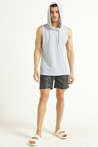 Cashmere Blue & White Cotton T-Shirt by Dash and Dot Men