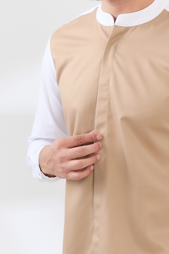 White Cotton Poplin Summer Shirt by Dash and Dot Men at Pernia's Pop Up Shop