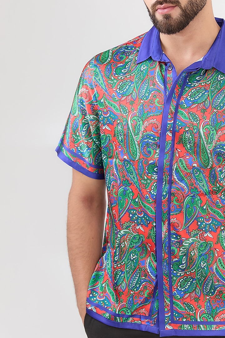 Multi-Colored Polyester Printed Summer Shirt by Dash and Dot Men at Pernia's Pop Up Shop