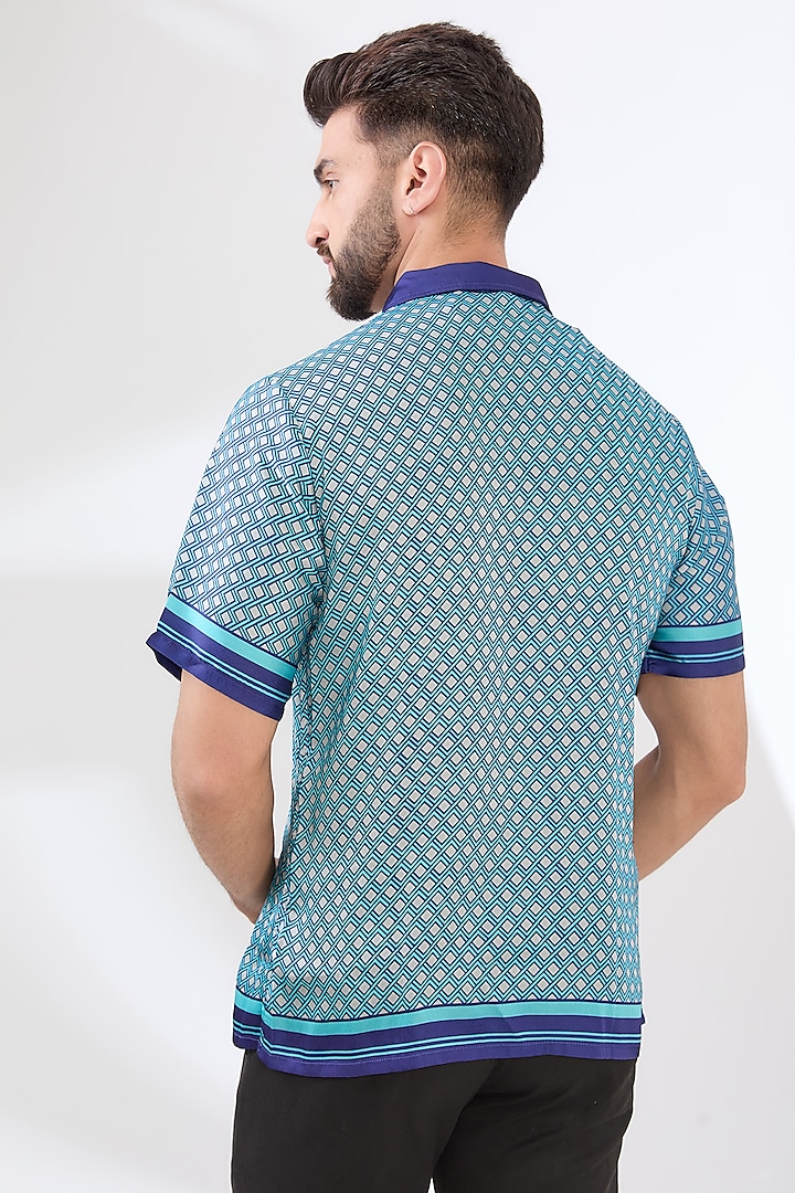 Multi-Colored Polyester Printed Party Wear Shirt by Dash and Dot Men at Pernia's Pop Up Shop