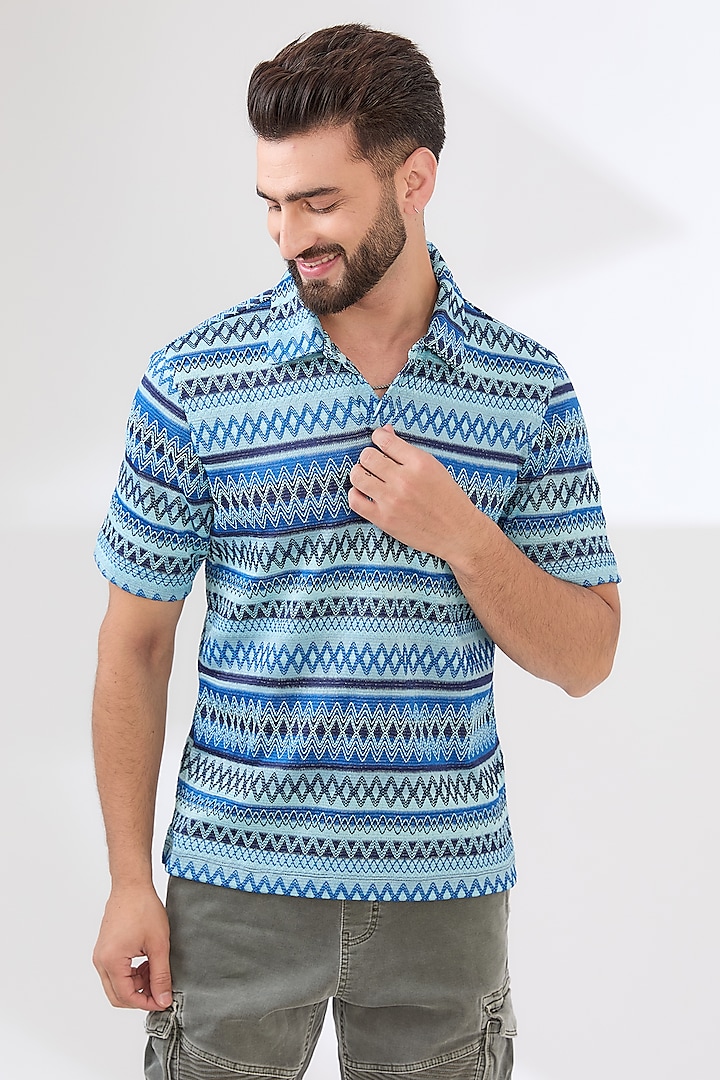 Multi-Colored Polyester Polo T-Shirt by Dash and Dot Men