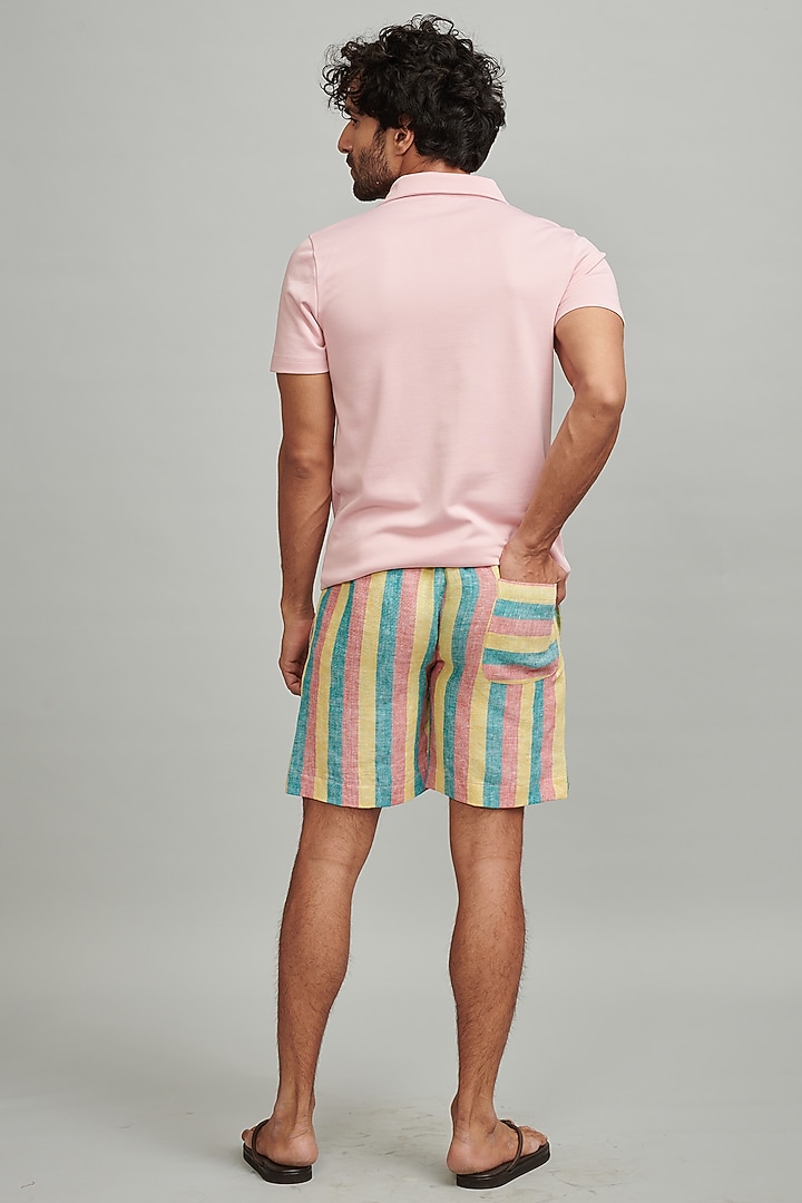 Pink Pima Cotton Polo T-Shirt by Dash and Dot Men at Pernia's Pop Up Shop